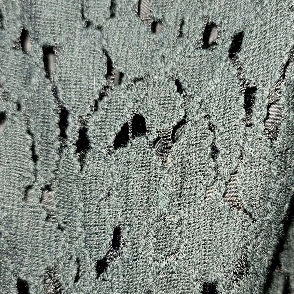 Twenty one Little Black lace dress ribbon waist  sleeveless, zippered, lined - Picture 7 of 13